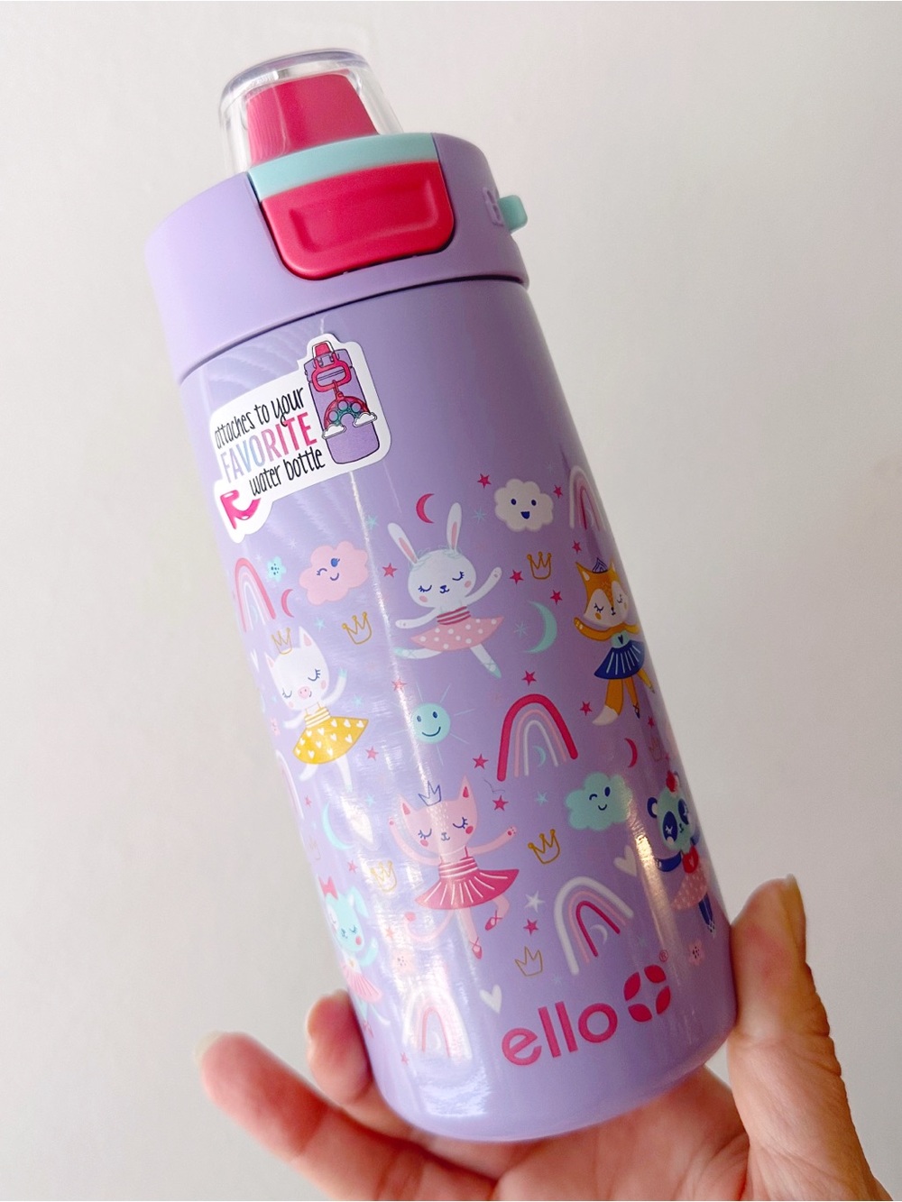 Ello • Colby Pop 12oz Water Bottle in Ballet Weather